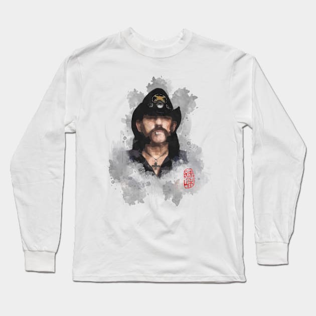 Lemmy Watercolor Long Sleeve T-Shirt by Soriagk